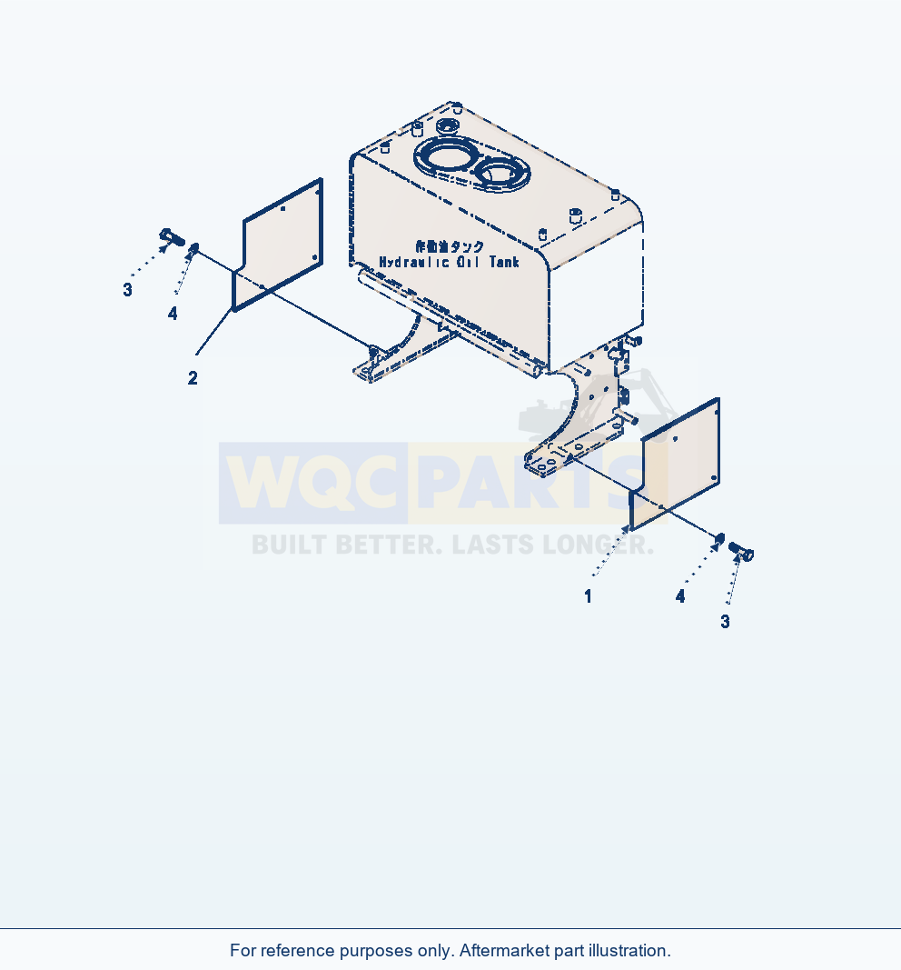 Komatsu WA470-7 Hood Without Rear Full Fender, Tank Cover parts diagram