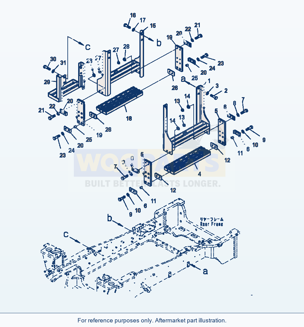 Komatsu WA470-7 Ladder Step parts diagram