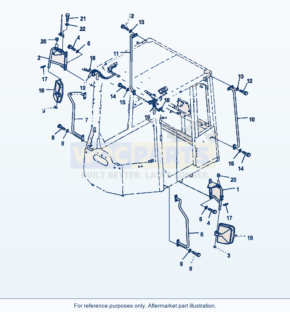 Komatsu WA470-7 Mirror parts diagram