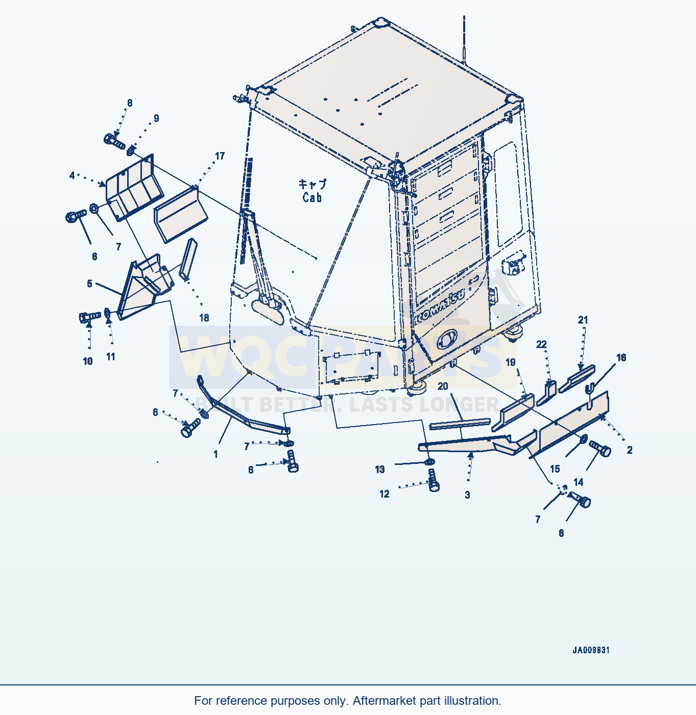 Komatsu WA470-7 Floor Cover (#10001-) parts diagram
