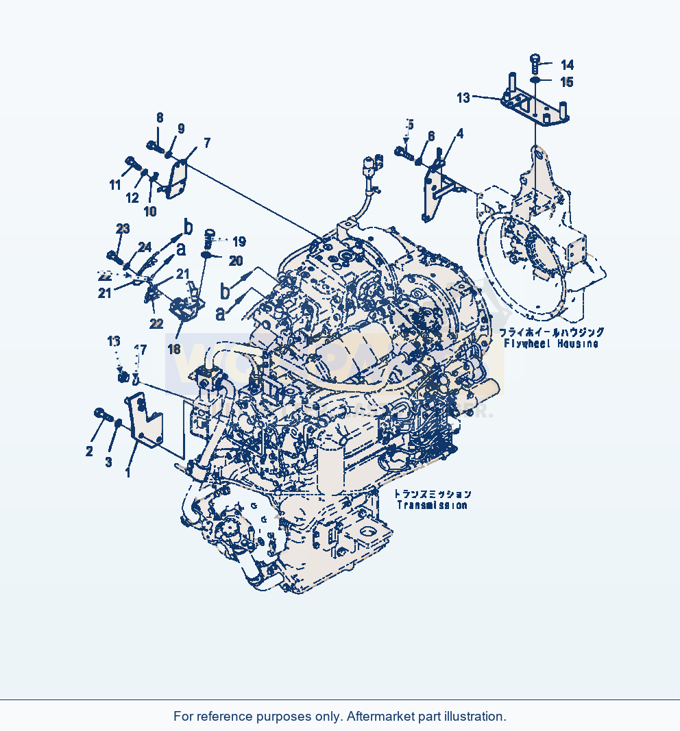 Komatsu WA470-7 Hydraulic Oil Pump Bracket parts diagram