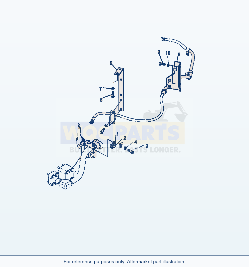 Komatsu WA470-7 Hydraulic Piping Piping Mounting parts diagram
