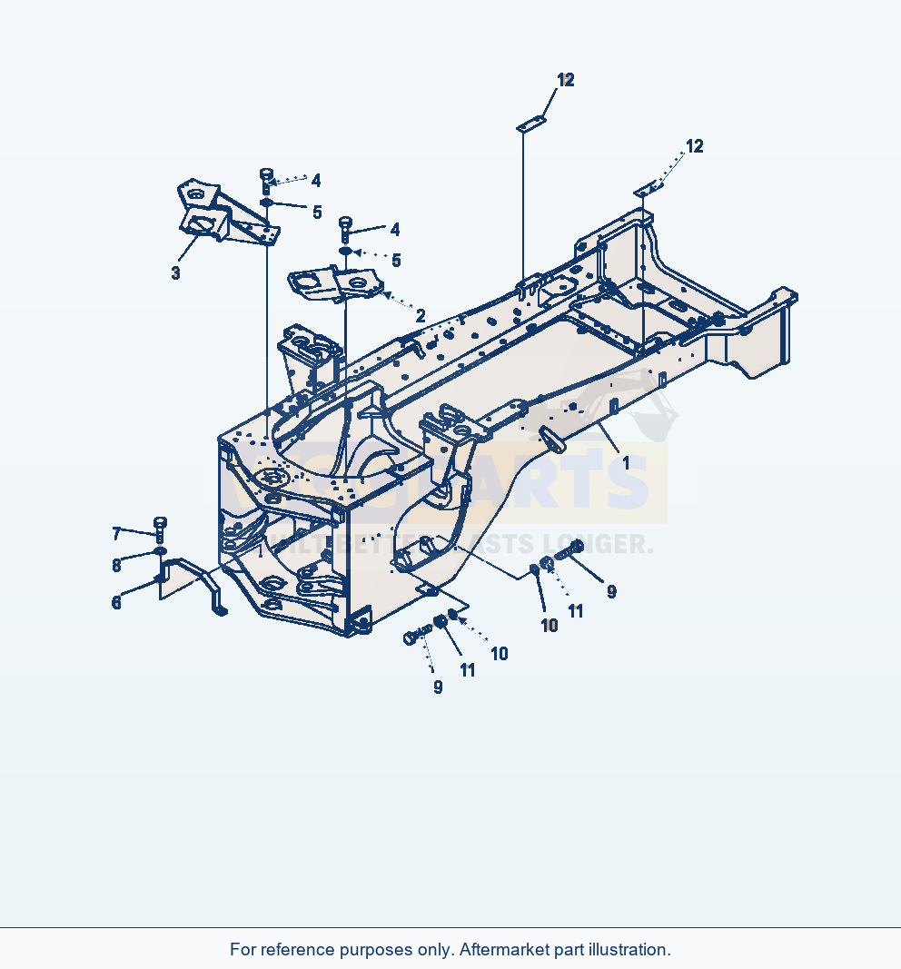 Komatsu WA470-7 Rear Frame parts diagram