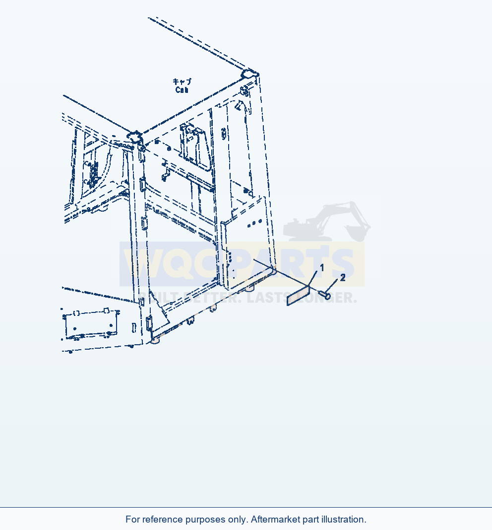 Komatsu WA470-7 Rops Plate parts diagram