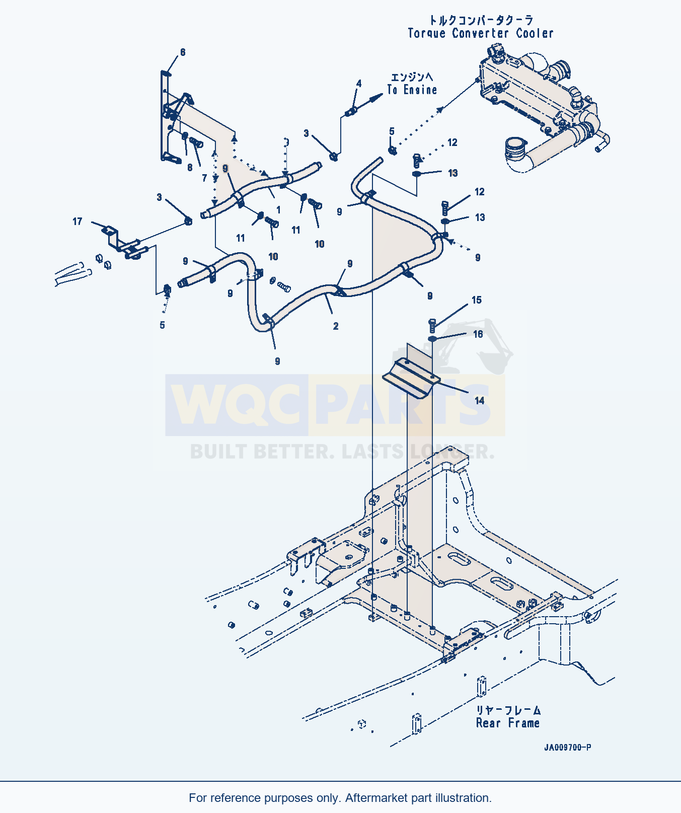 Komatsu WA470-7 Heater Piping (#10001-) parts diagram
