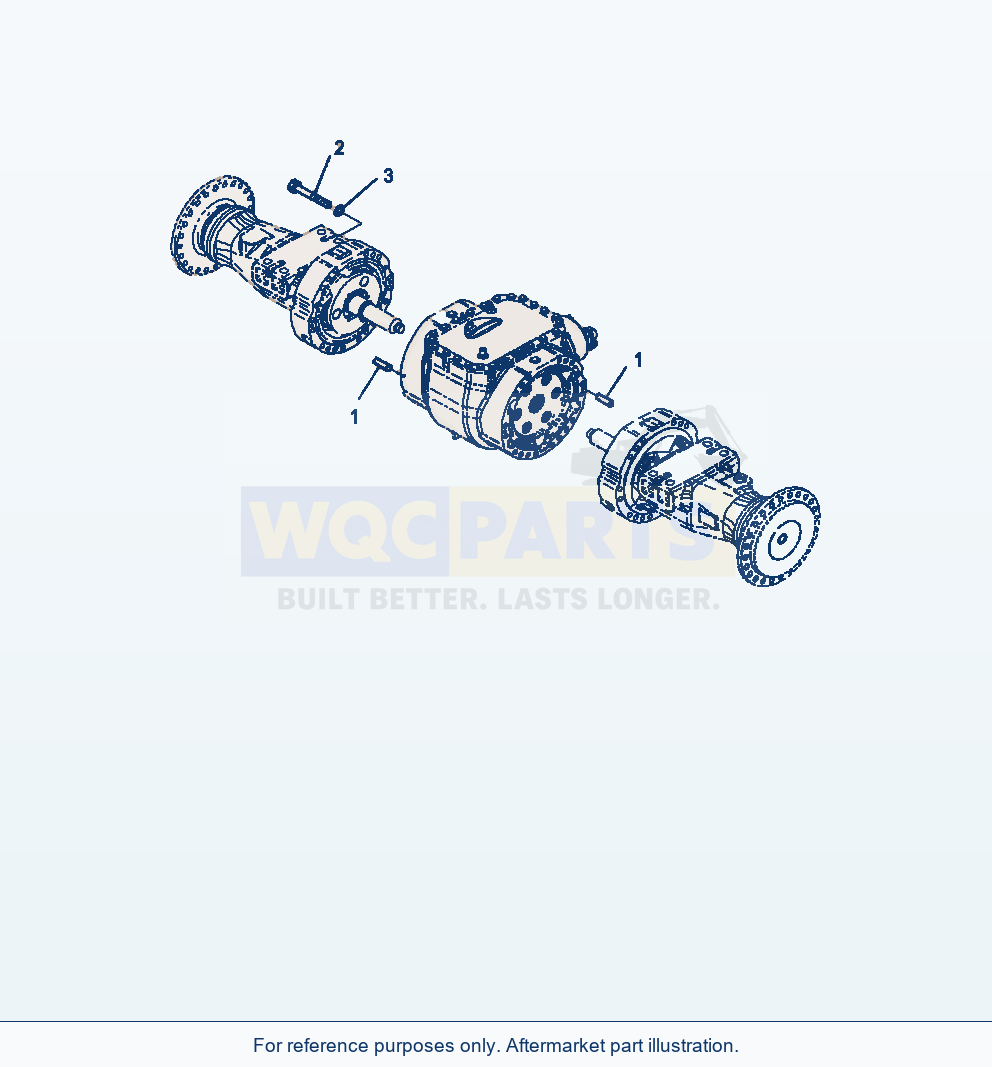 Komatsu WA470-7 Front Axle Housing Mounting parts diagram