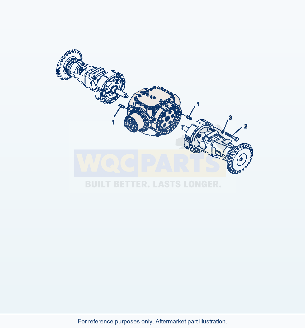 Komatsu WA470-7 Rear Axle Housing Mounting parts diagram