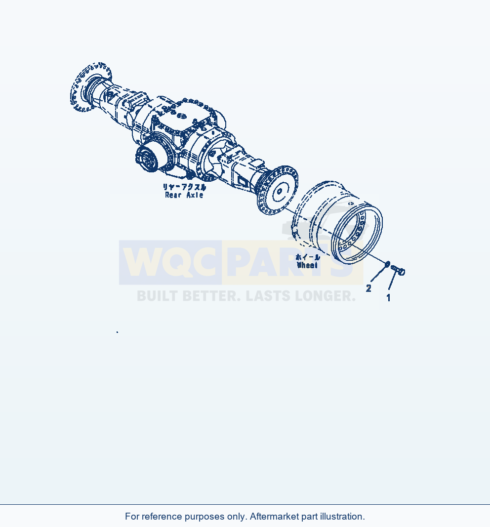 Komatsu WA470-7 Rear Axle Wheel Rim Mounting parts diagram