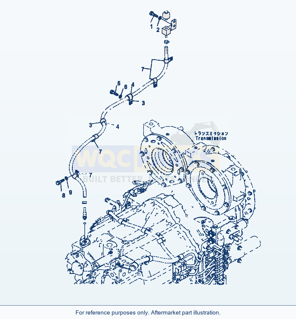 Komatsu WA470-7 Torque Converter And Transmission Clip parts diagram