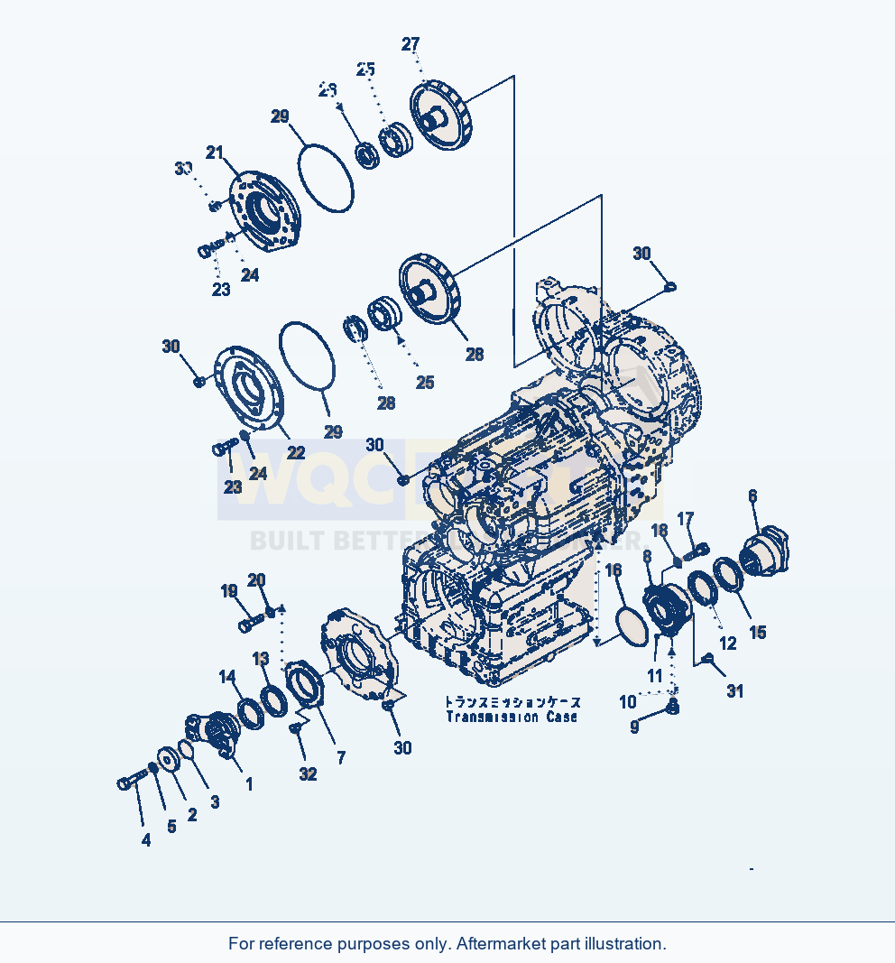 Komatsu WA470-7 Torque Converter And Transmission Coupling parts diagram