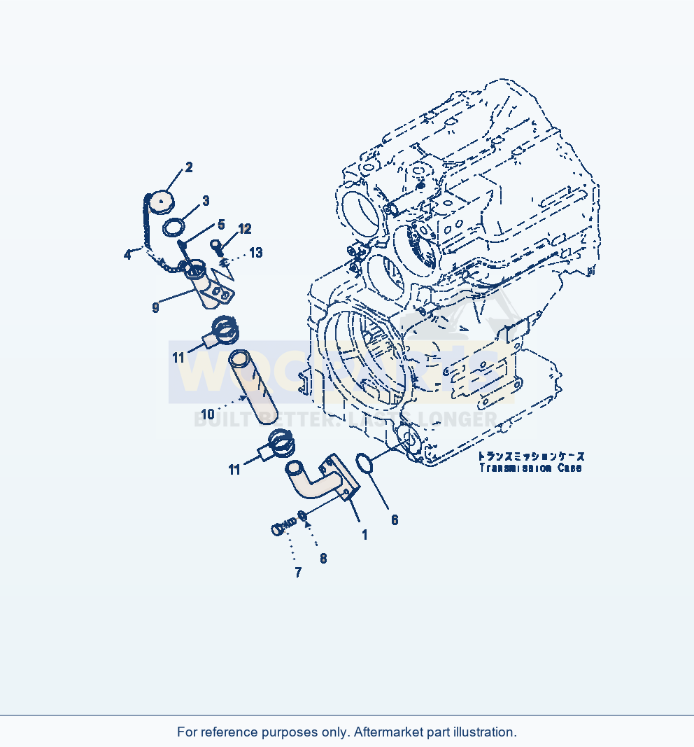 Komatsu WA470-7 Torque Converter And Transmission Filler Tube parts diagram