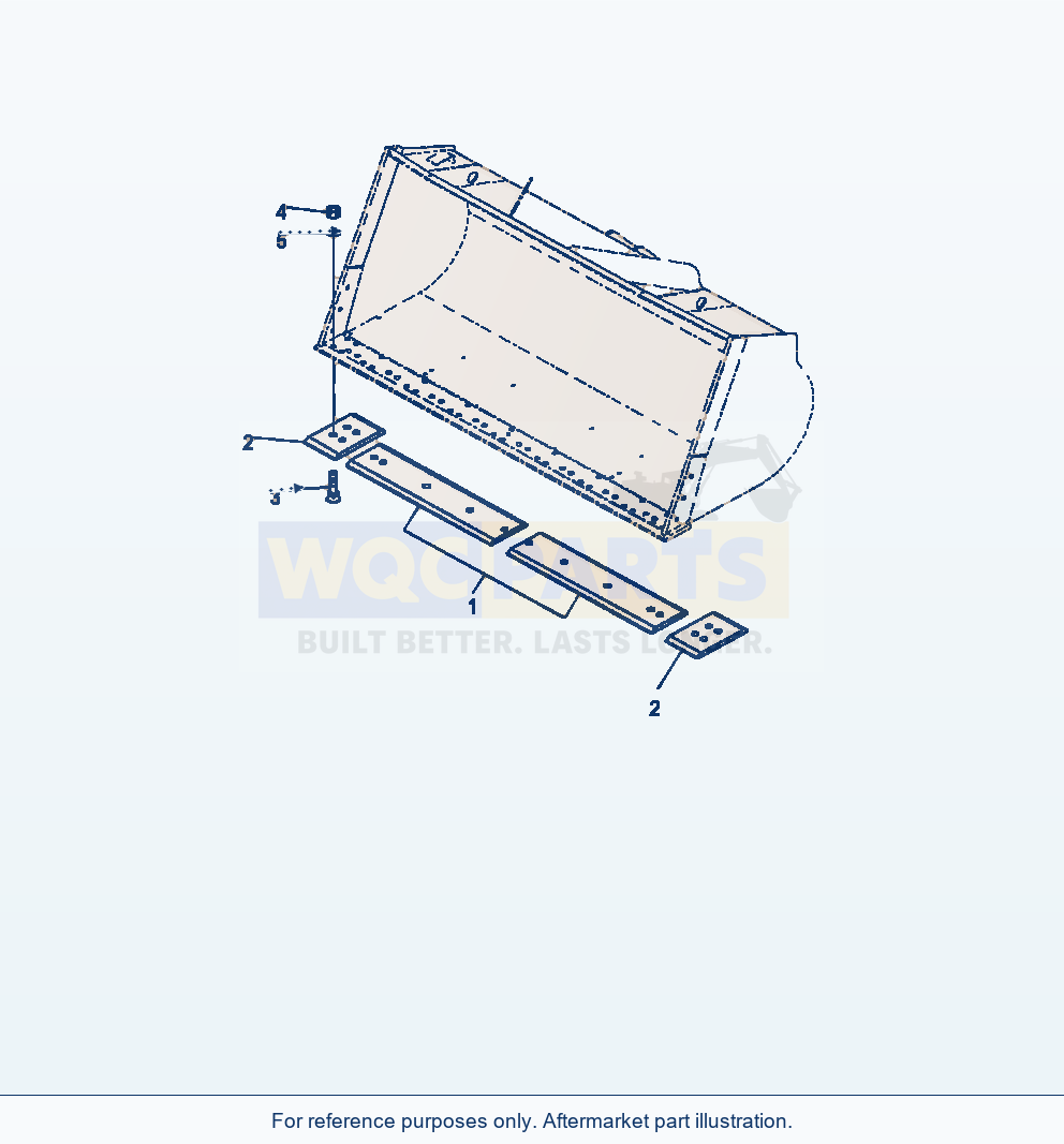 Komatsu WA470-7 Bolt On Cutting Edge With Straight Edge parts diagram