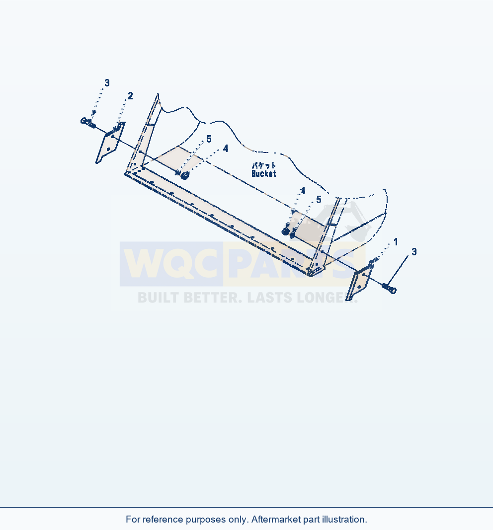Komatsu WA470-7 Bucket Side Guard parts diagram