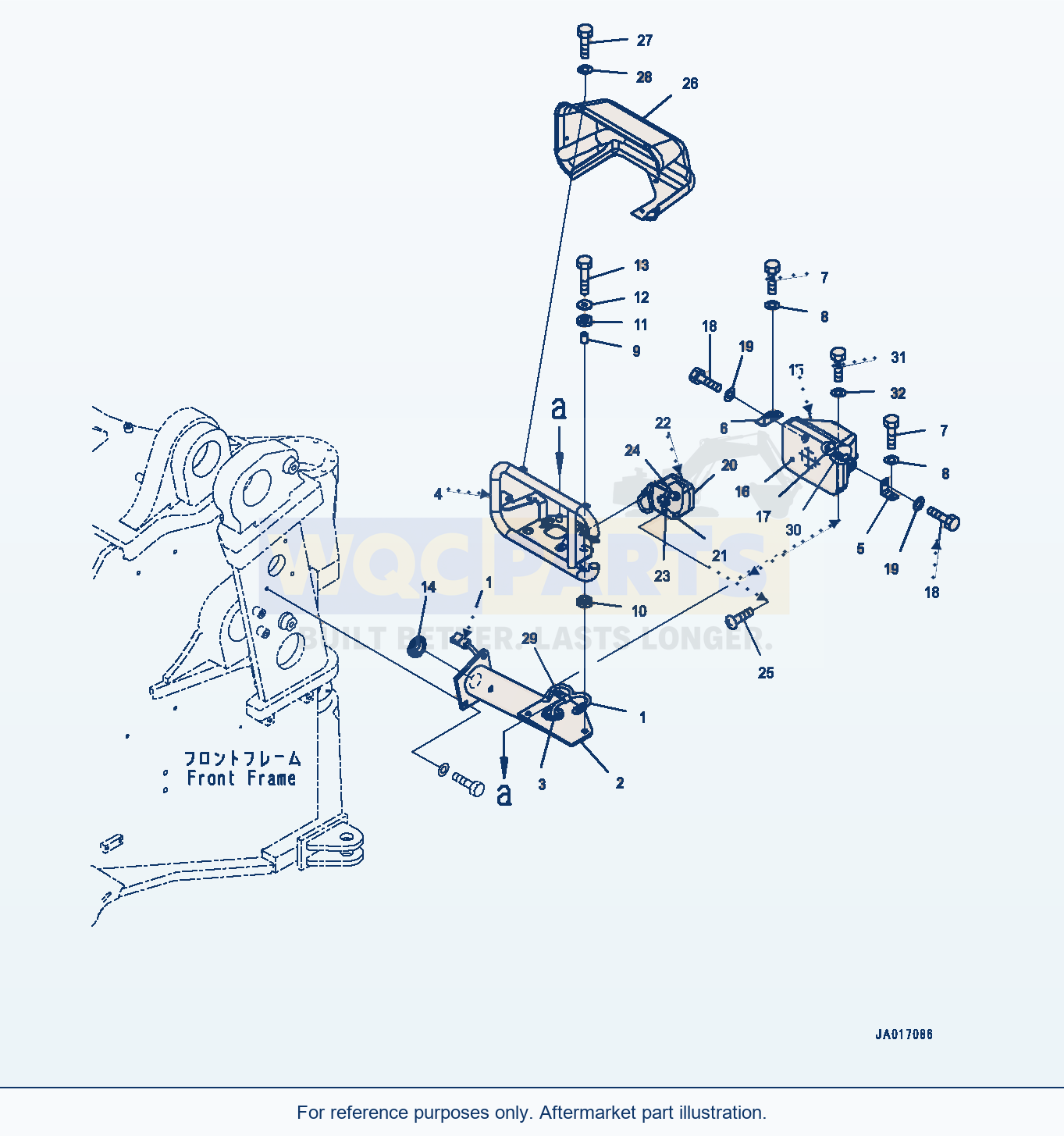 Komatsu WA470-8 Front Lamp, L.H. (#100001-) parts diagram