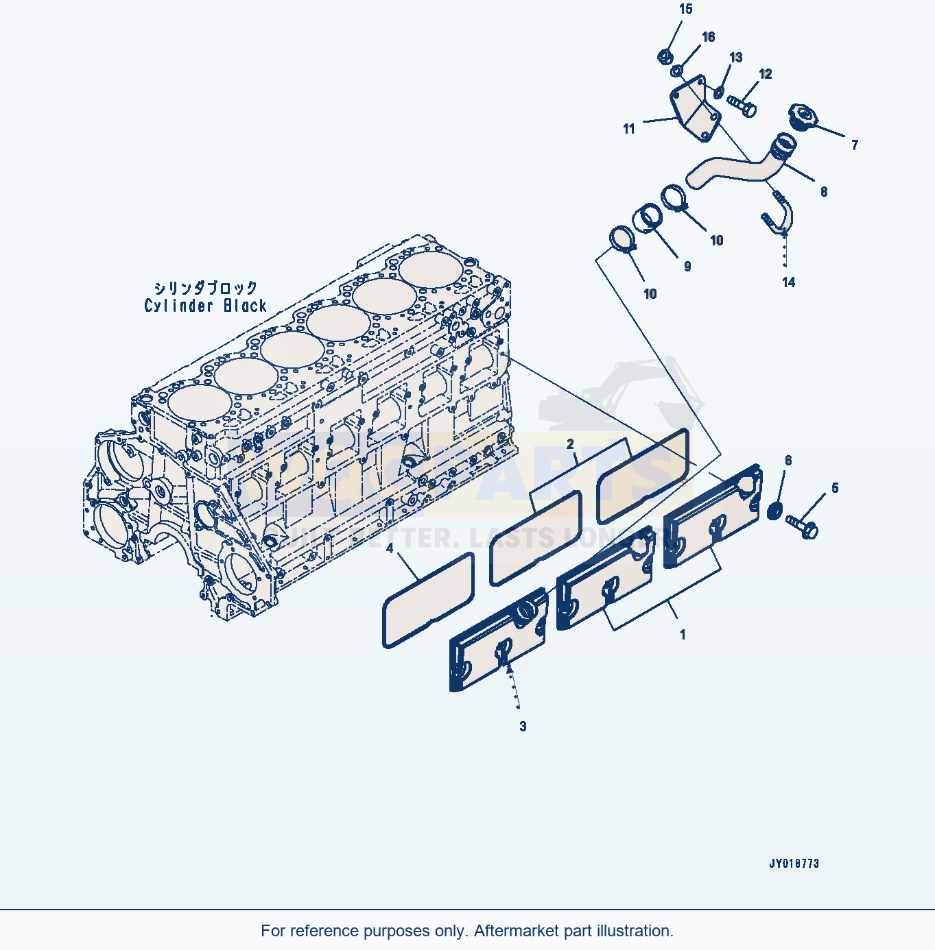 Komatsu WA470-8 Cam Follower Cover And Oil Filler (#860103-) parts diagram
