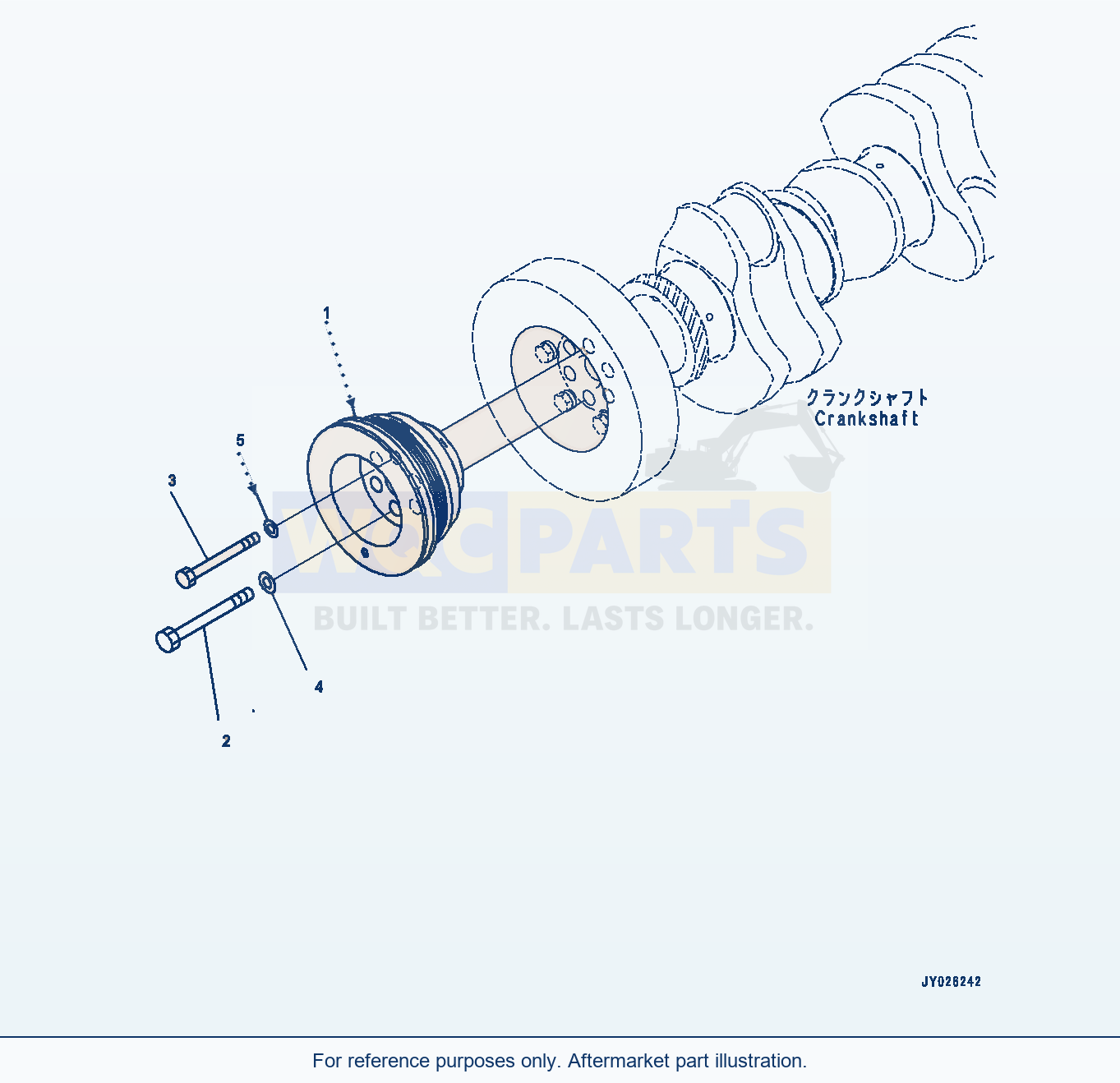 Komatsu WA470-8 Crank Pulley (#860103-) parts diagram