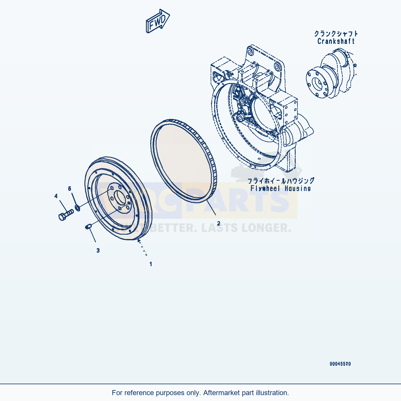 Komatsu WA470-8 Flywheel (#860103-) parts diagram