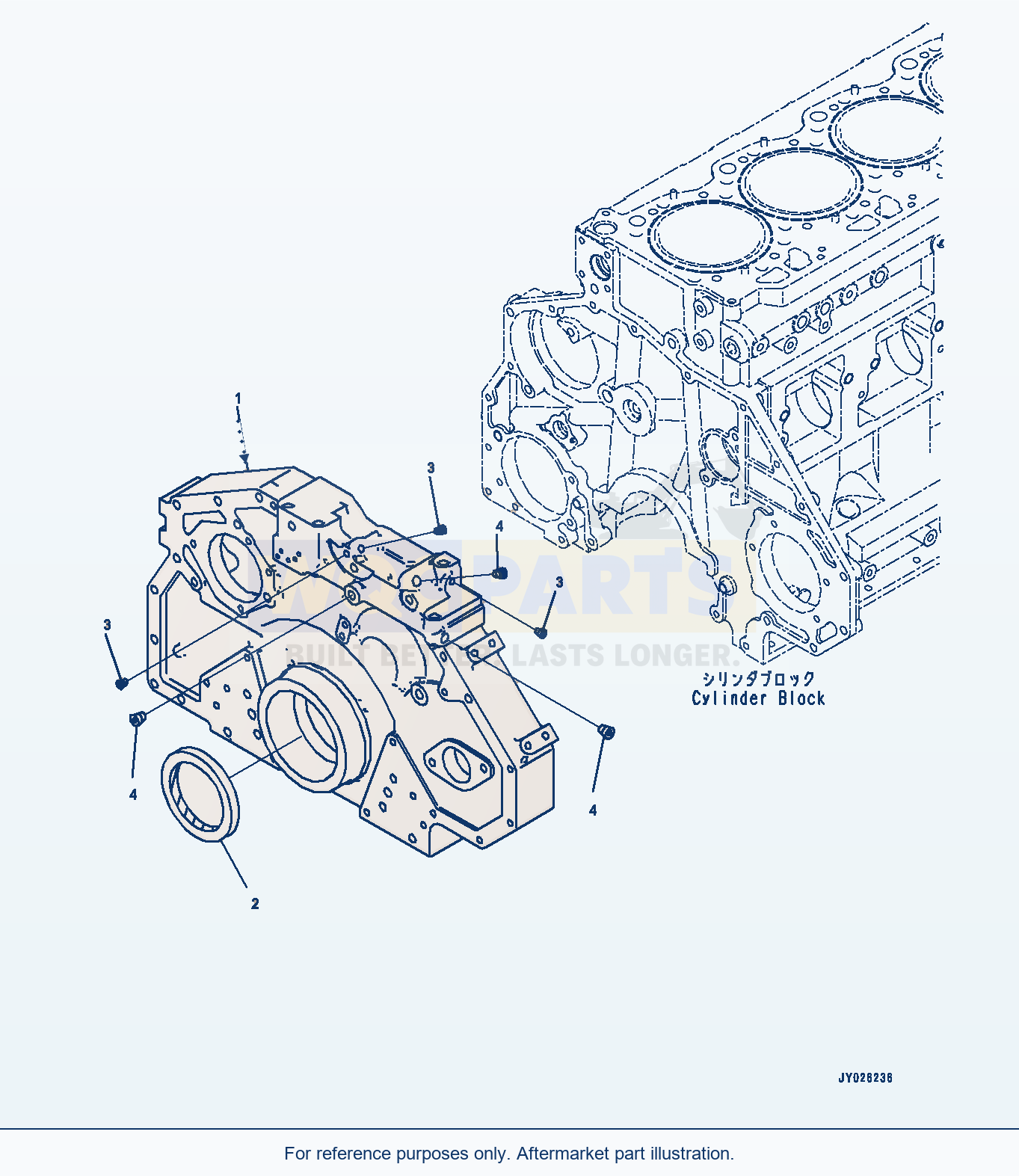 Komatsu WA470-8 Front Cover (#860103-) parts diagram