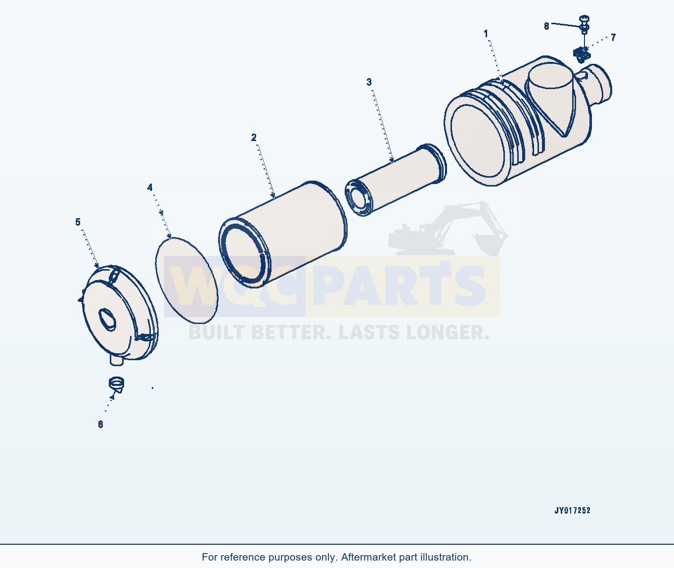 Komatsu WA470-8 Air Cleaner (#860103-) parts diagram