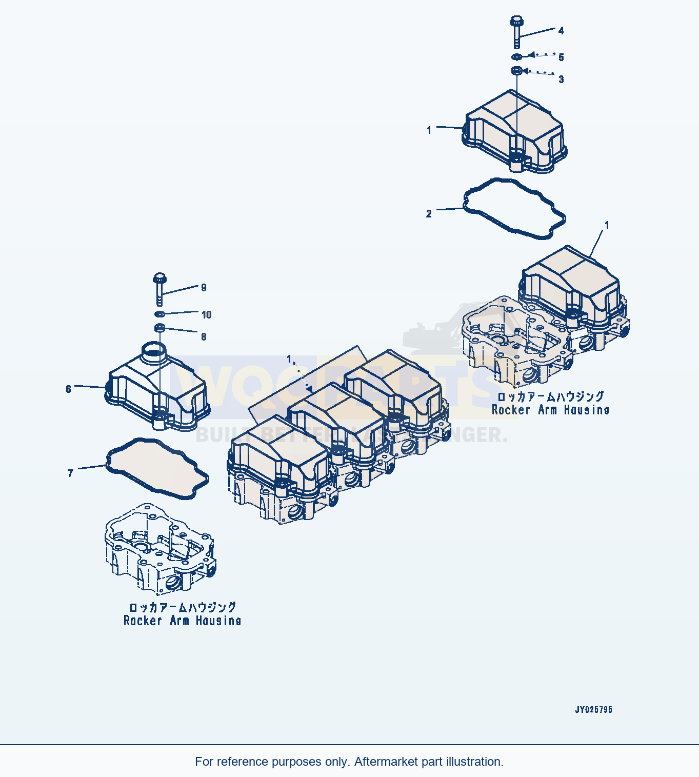 Komatsu WA470-8 Cylinder Head Cover (#860103-) parts diagram
