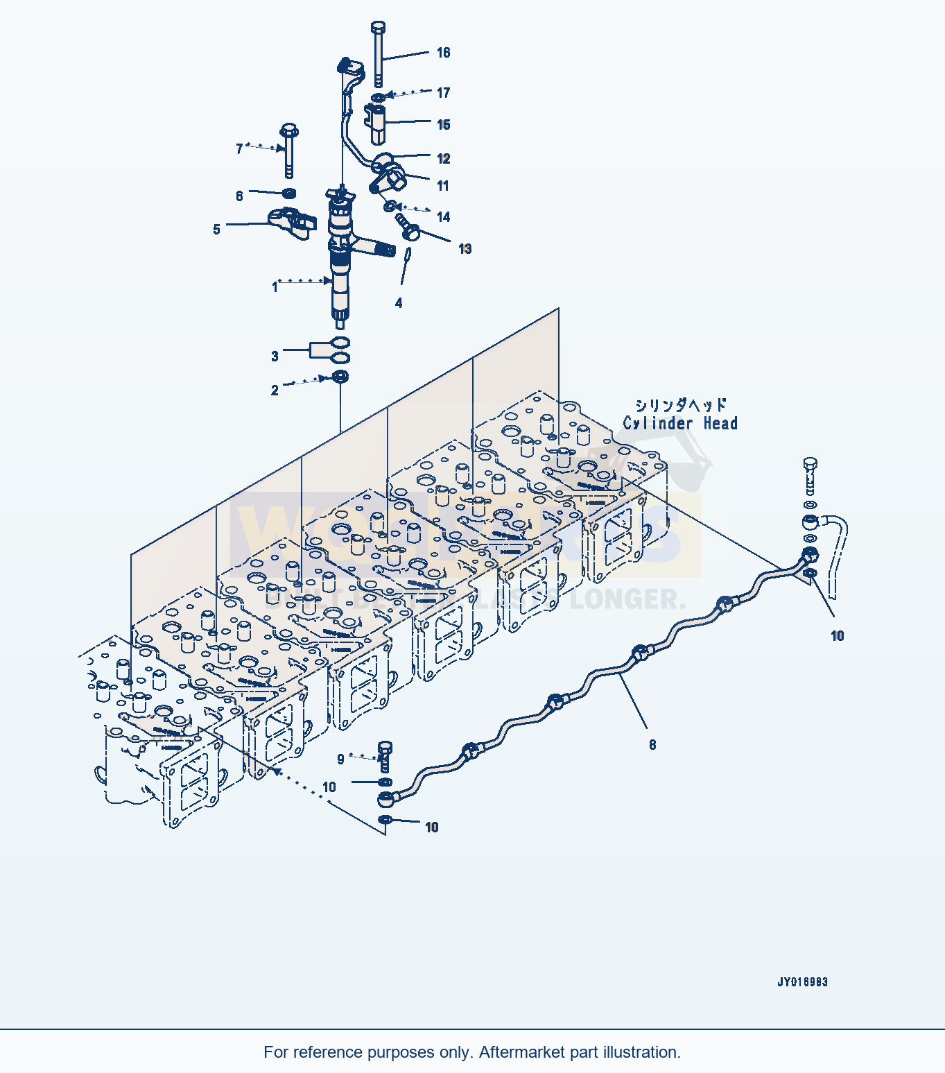Komatsu WA470-8 Fuel Injection Nozzle (#860103-) parts diagram