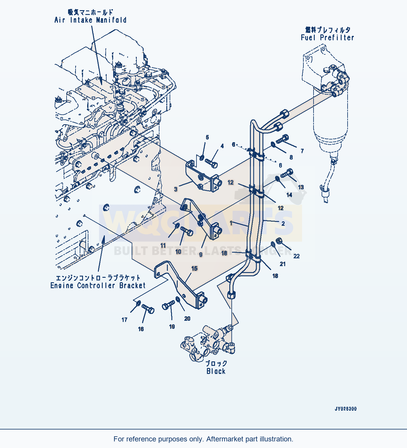 Komatsu WA470-8 Fuel Prefilter, Piping (#860103-) parts diagram