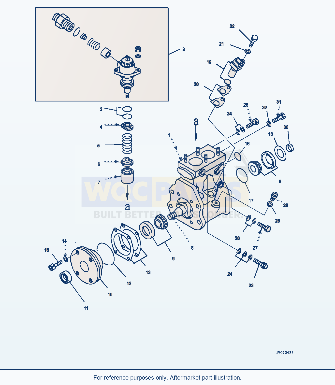 Komatsu WA470-8 Fuel Supply Pump, Inner Parts, Pump (#860103-) parts diagram