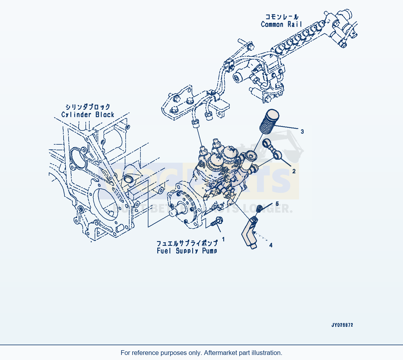 Komatsu WA470-8 Fuel Supply Pump, Pump Mounting (#860103-) parts diagram