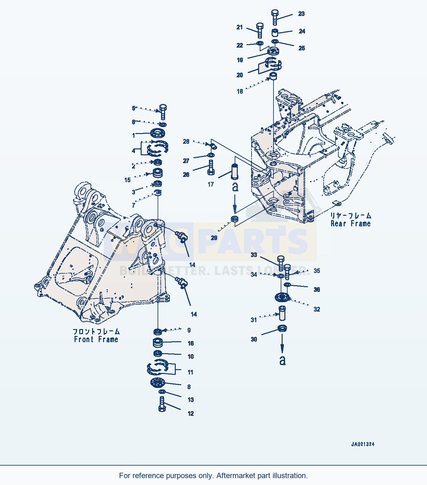 Komatsu WA470-8 Hinge Pin (#100001-) parts diagram