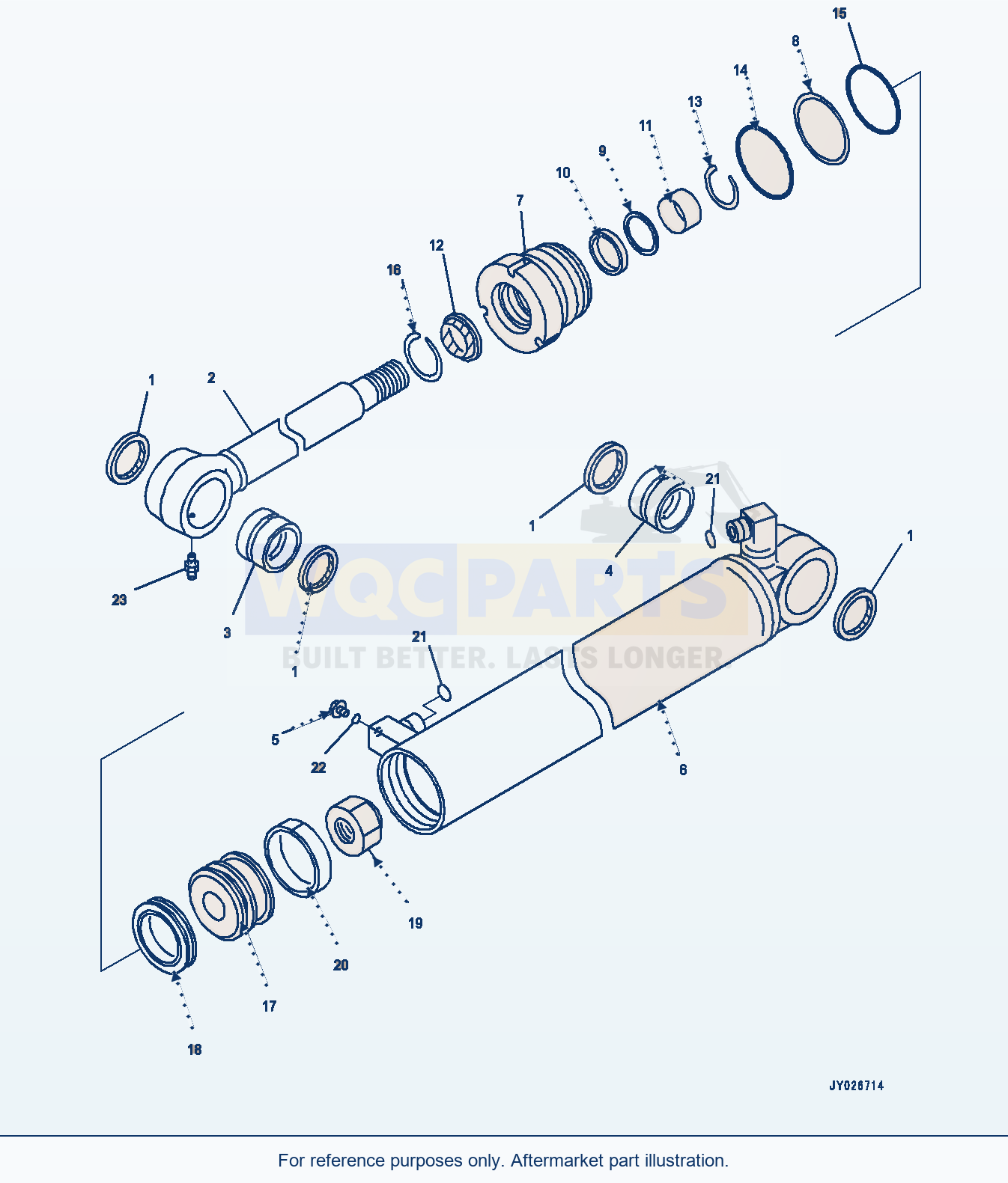 Komatsu WA470-8 Steering Cylinder, L.H. (#100001-) parts diagram