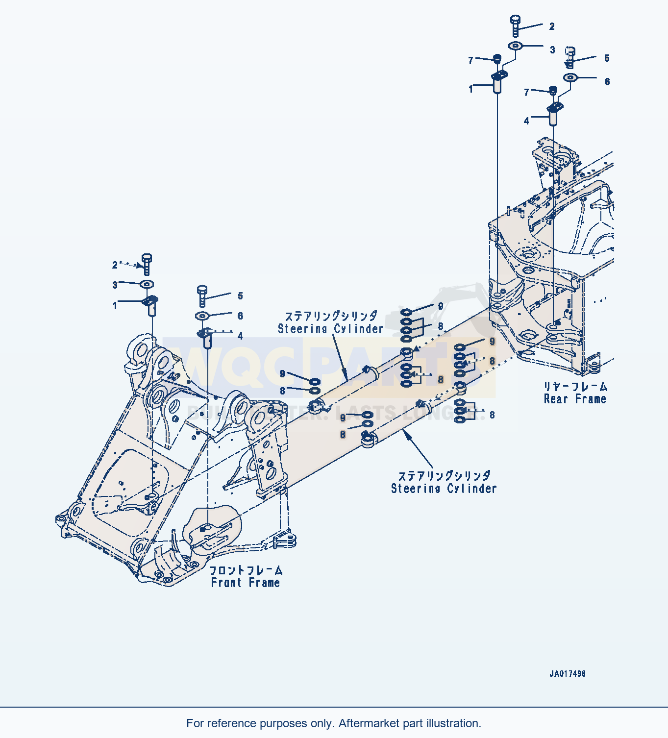 Komatsu WA470-8 Steering Cylinder, Pin (#100001-) parts diagram