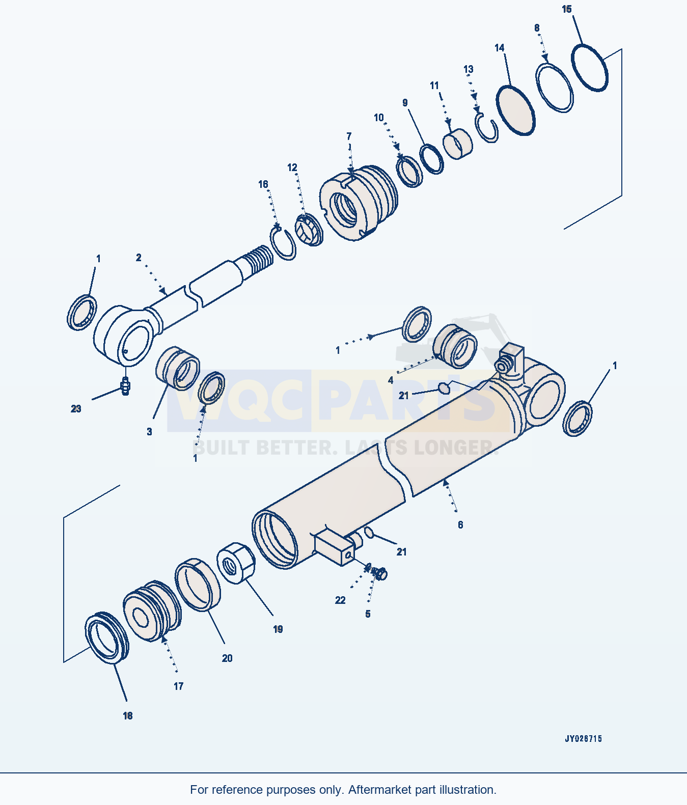 Komatsu WA470-8 Steering Cylinder, R.H. (#100001-) parts diagram