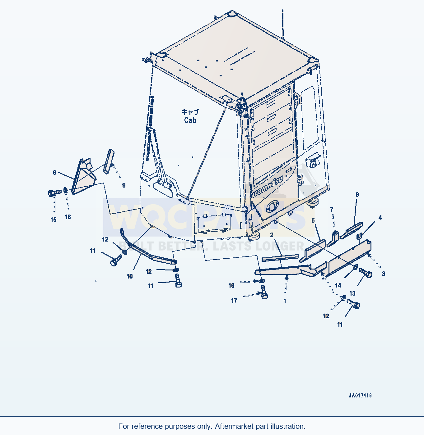Komatsu WA470-8 Floor Cover (#100001-) parts diagram