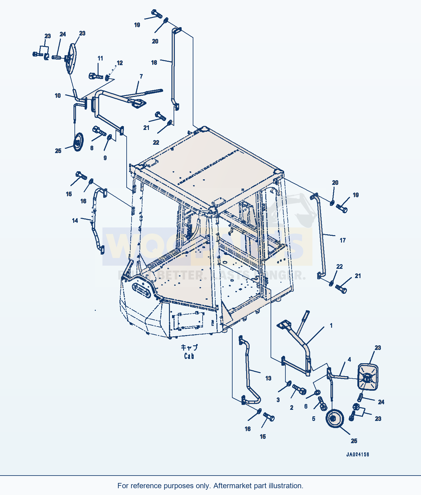 Komatsu WA470-8 Mirror, (#100051-) parts diagram