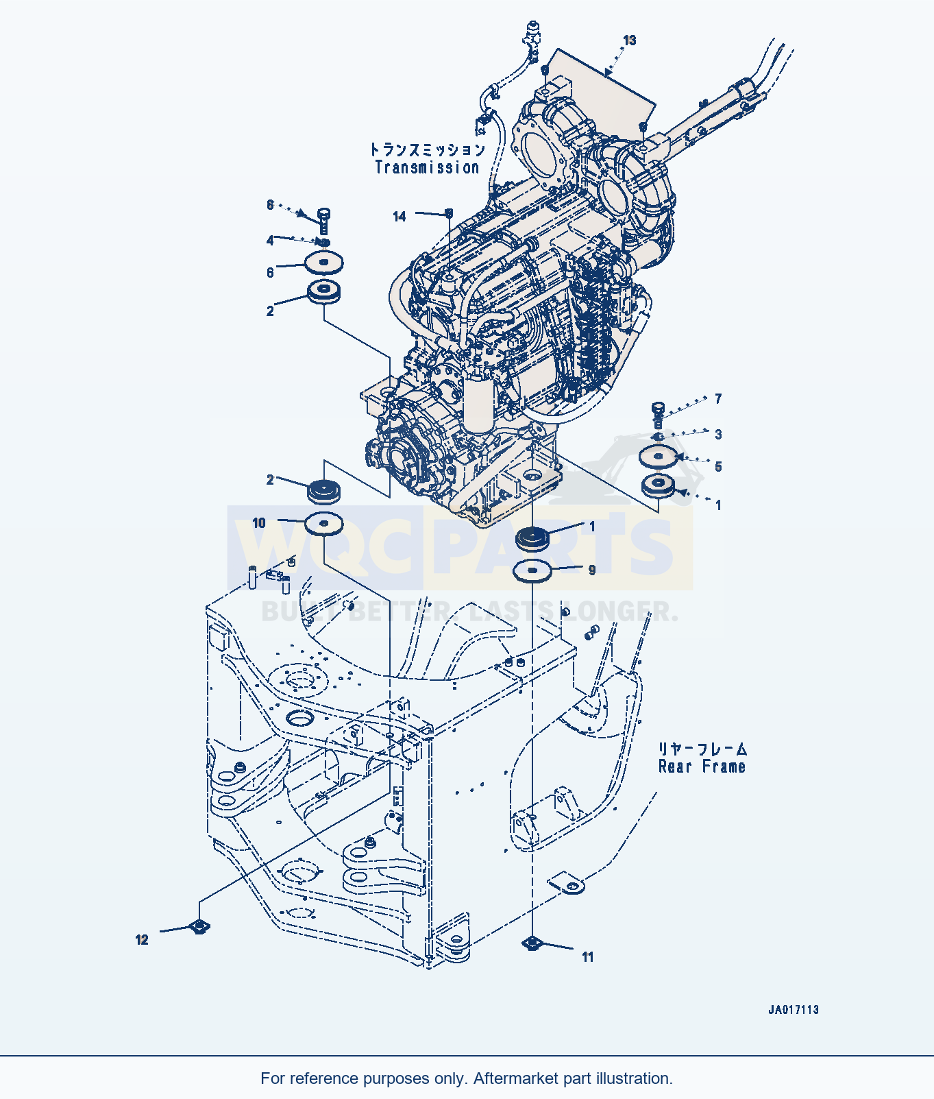 Komatsu WA470-8 Transmission Mounting (#100001-) parts diagram