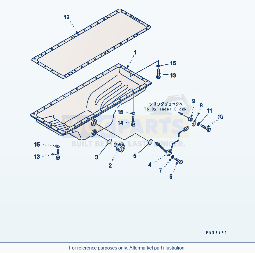 Komatsu WA500-1 Oil Pan(#11977-13036) parts diagram
