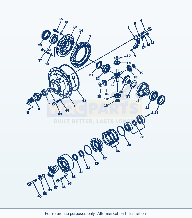 Komatsu WA500-1 Rear Differential(#20001-) Serial 10001-UP parts diagram
