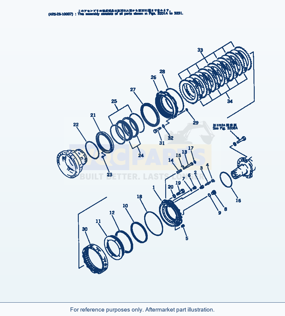 Komatsu WA500-1 Rear Wheel Brake (Tbg Spec.)(#20001-) parts diagram