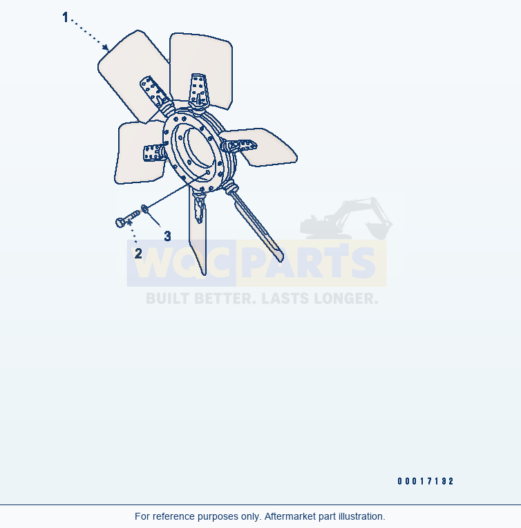 Komatsu WA500-1 Cooling Fan (Reversible Type)(#19040-21562) parts diagram