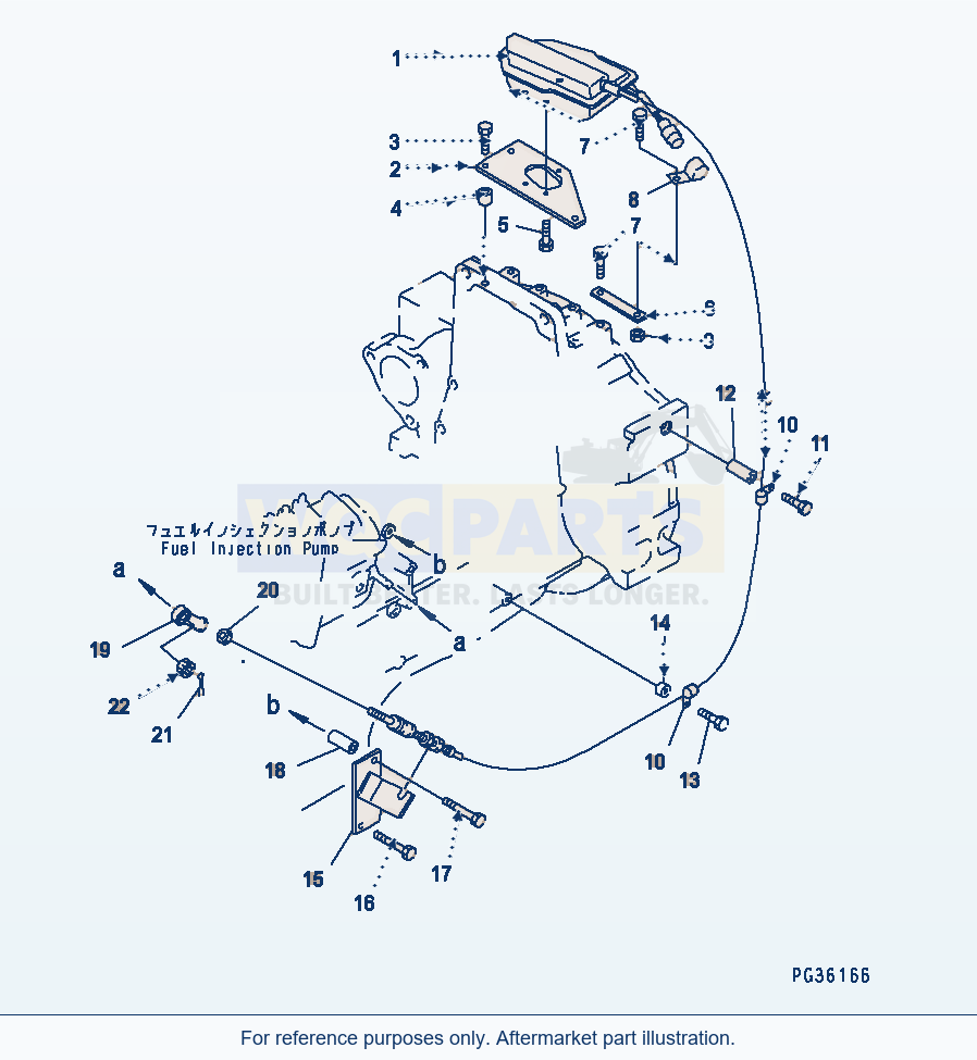 Komatsu WA500-1 Engine Stop Motor(#19029-) parts diagram