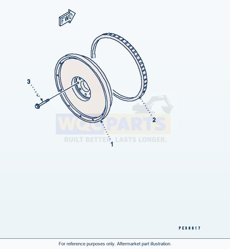 Komatsu WA500-1 Flywheel(#17626-) parts diagram