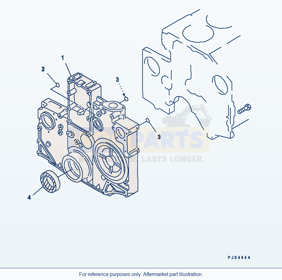 Komatsu WA500-1 Front Cover(#25900-) parts diagram