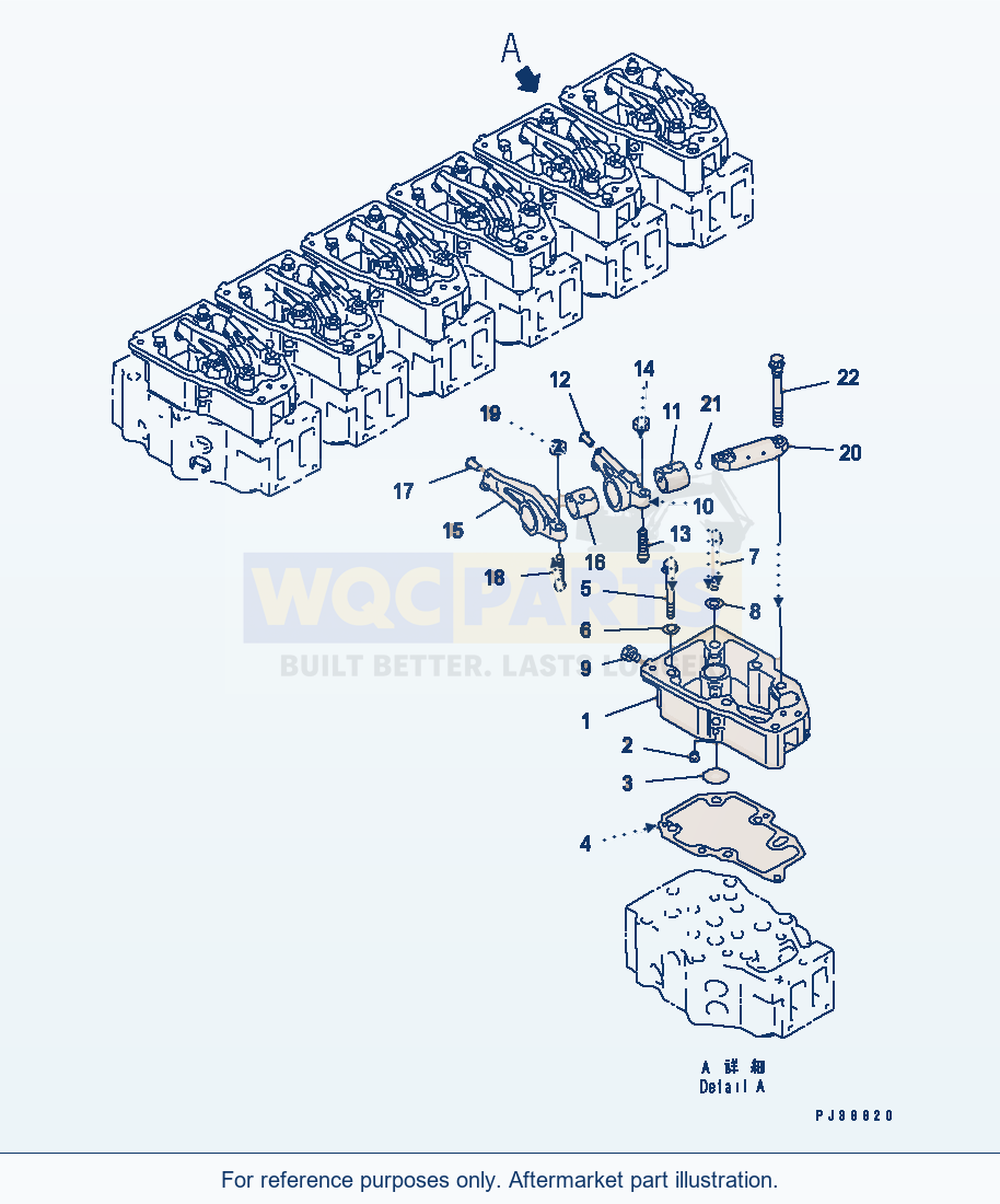Komatsu WA500-1 Rocker Arm(#12585-19730) parts diagram