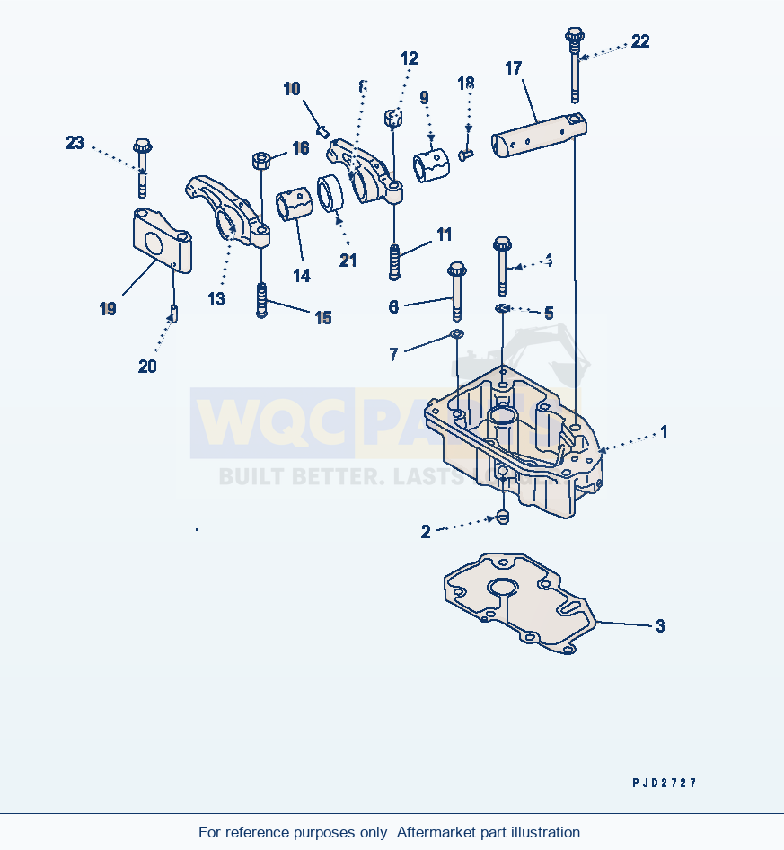 Komatsu WA500-1 Rocker Arm And Housing(#26055-) parts diagram
