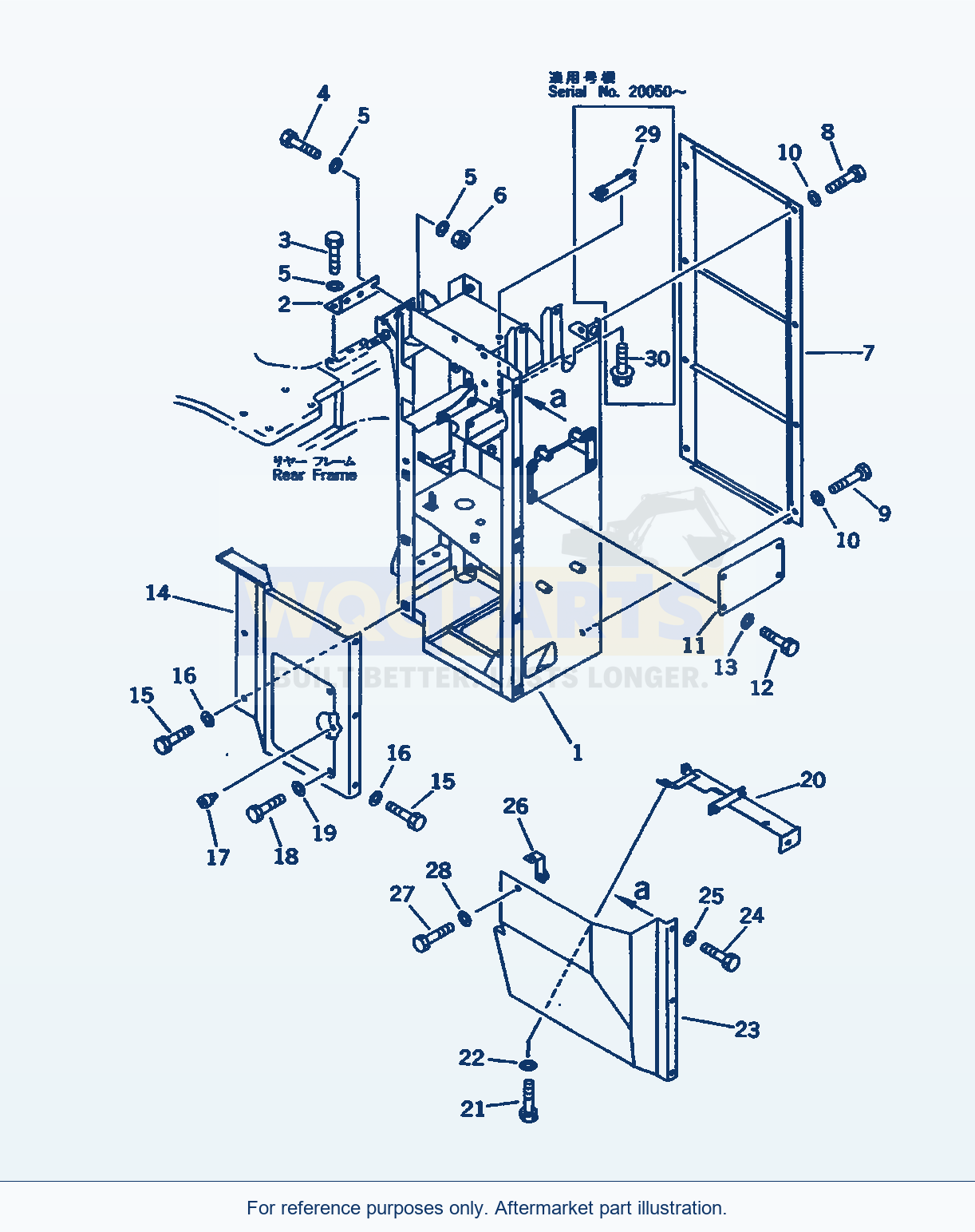Komatsu WA500-1 Air Component Box(#20001-) parts diagram