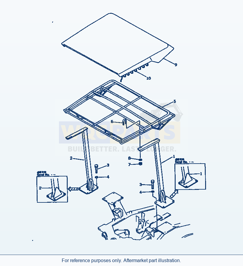 Komatsu WA500-1 Canopy Serial 10001-UP (OVERSEAS VERSION) parts diagram