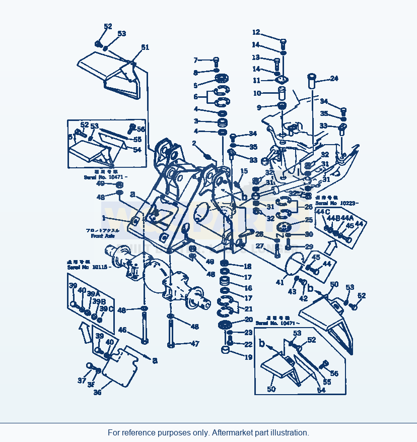 Komatsu WA500-1 Front Frame(#10001-19999) Serial 10001-UP parts diagram