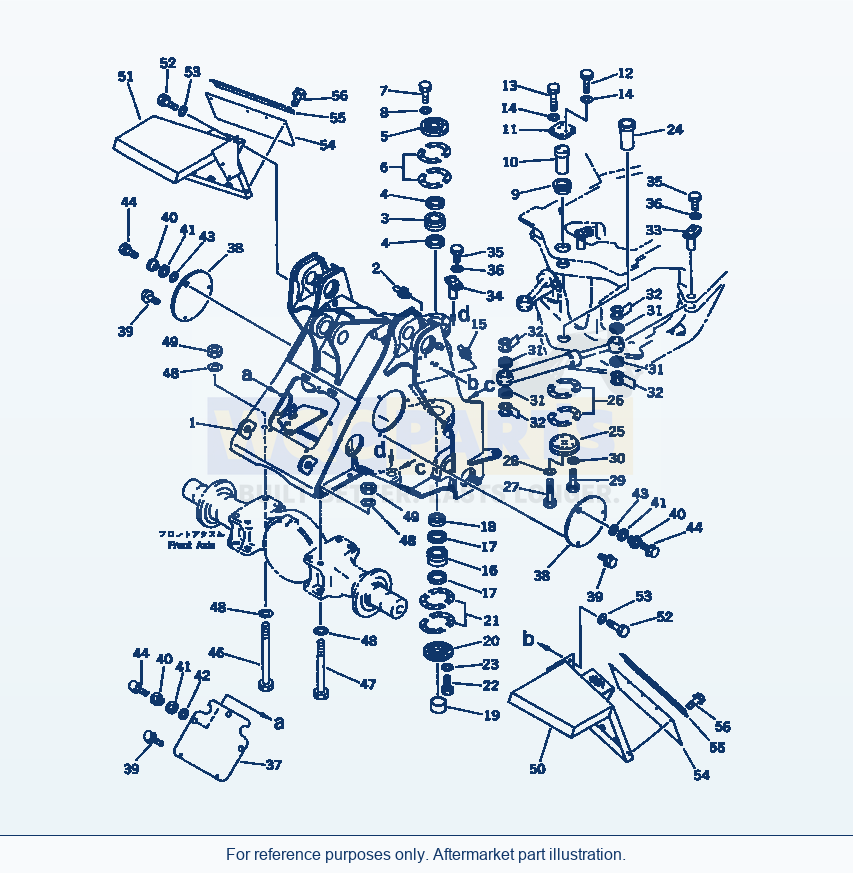 Komatsu WA500-1 Front Frame(#20001-) Serial 10001-UP parts diagram