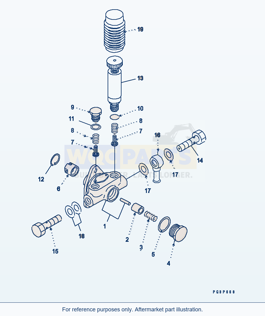 Komatsu WA500-1 Fuel Injection Pump (Feed Pump)(#10017-11032) parts diagram
