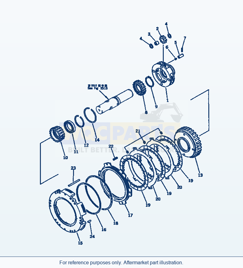 Komatsu WA500-1 3Rd Clutch Serial 10001-UP (OVERSEAS VERSION) parts diagram